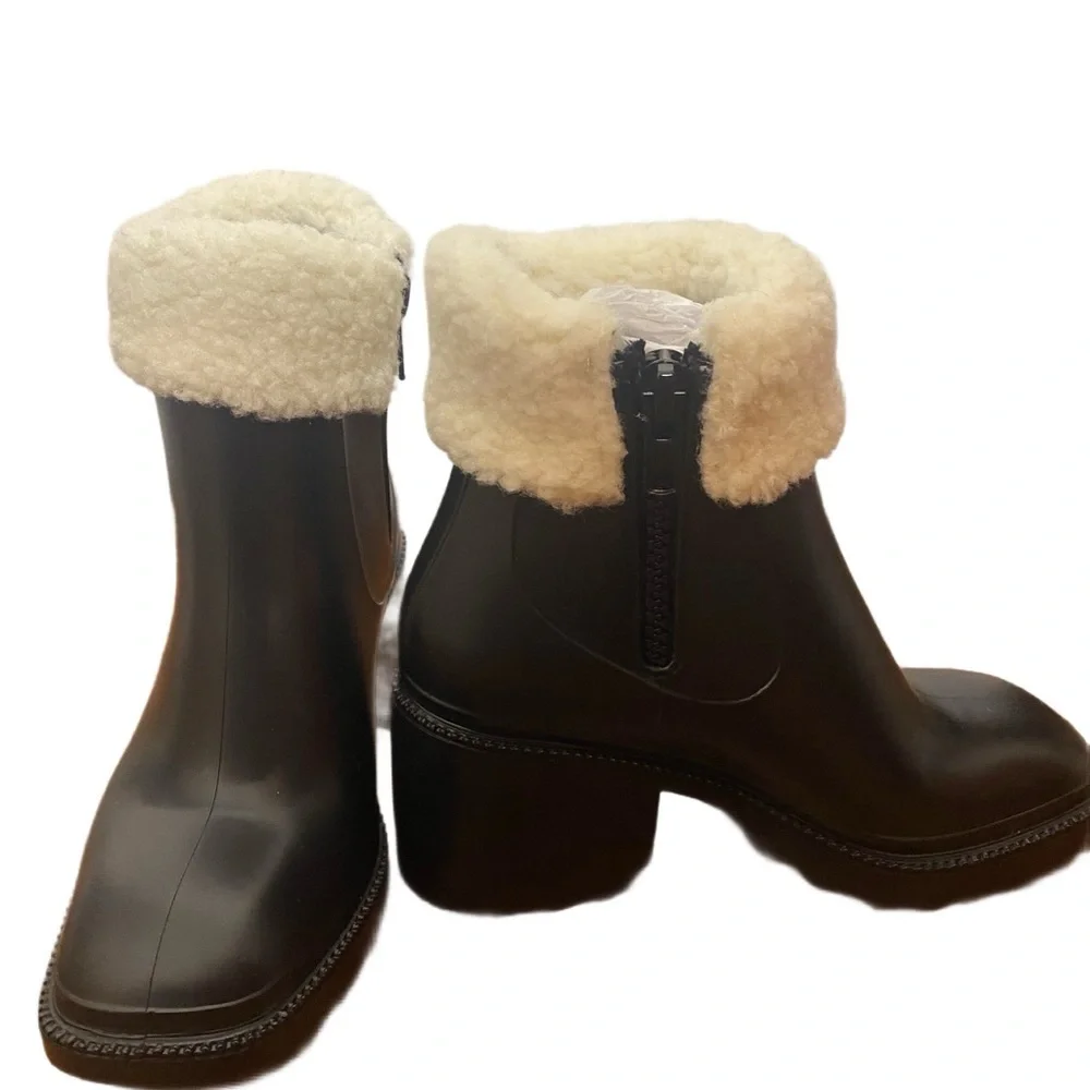 INC Black Rain Boots - Picture 3 of 6